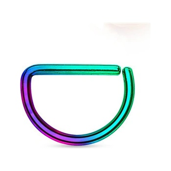 Šperky4U piercing do nosu ucha duhový N01045-1208