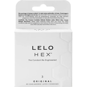 LELO 3 бр. Луксозни презервативи Lelo Hex