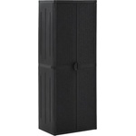  Градински шкаф за съхранение, черен, 65x45x172 см, PP ратан - elemento - 559,99 лв