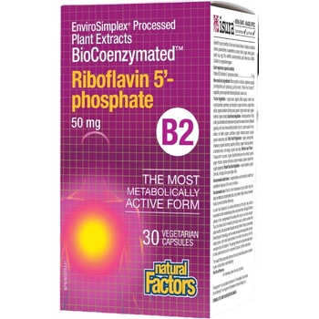Natural Factors BioCoenzymated RIboflavin 5-Phosphate B2, 50 mg, 30 капсули, Natural Factors