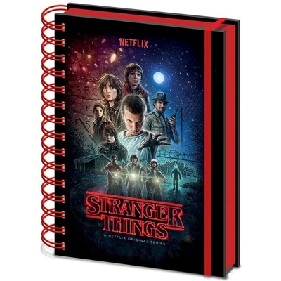 CurePink A5 blok-zápisník Stranger Things: One Sheet 14,8 x 21 cm kroužková vazba SR72776 – Zboží Živě