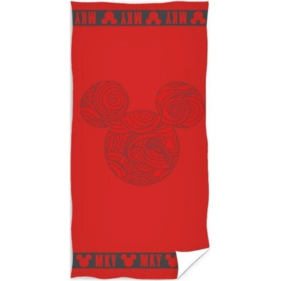 Carbotex · Plážová osuška Mickey Mouse - Disney - červená 70 x 140 cm
