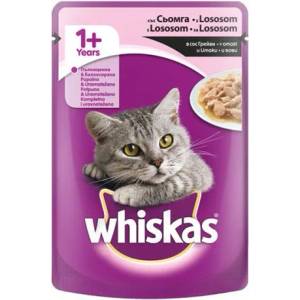 Whiskas със сьомга в сос грейви 85гр
