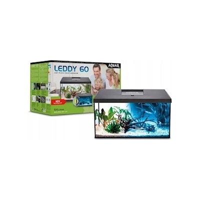 Aquael Leddy 60 Day & Night 2.0 akvarijní set černý 54 l