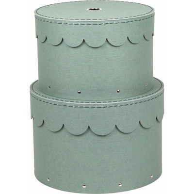 Bigso Box of Sweden úložný box s vekom Wilma 26 x 17,5 cm mentolová