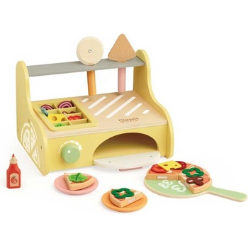 Classic World Дървена детска фурна за пици с аксесоари (cw50590)