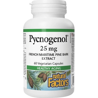 Natural Factors Pycnogenol 25 mg Pine Bark Extract 60 kapslí