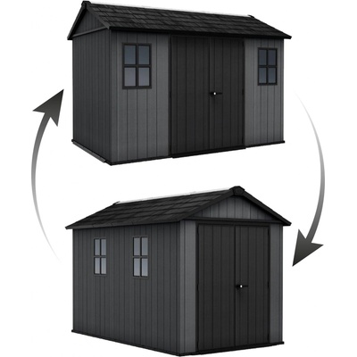 Keter Newton Plus Wide 11 x 7,5 šedý s podlahou – Zboží Dáma