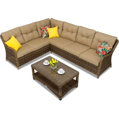 Garden Point Ъглов градински диван с масичка Toledo Corner бронз Garden Point (GAP120-COR)