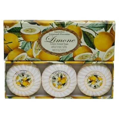 Saponificio Artigianale Fiorentino prírodné tuhé mydlo citrón 3 x 100 g