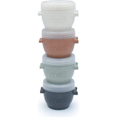 Melii Kelímky na potraviny Snap&Go béžové šedé 118 ml 4 ks