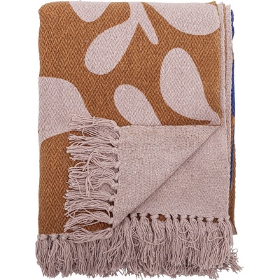Bloomingville přehoz na postel z recyklované bavlny Atle Brown multi 130 x 160 cm