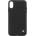 BMW Signature Embossed Hexagon Leather Hard Case - оригинален кожен кейс (естествена кожа) за iPhone XS, iPhone X (черен)