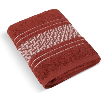 Bellatex Osuška Froté Mozaika tmavo terra, 70 x 140 cm