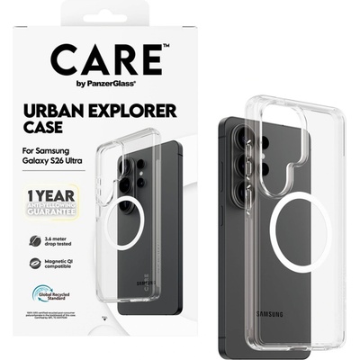 Panzer Гръб CARE by PanzerGlass за Samsung Galaxy S26 Ultra, Urban Explorer Case w. White Qi - Прозрачен