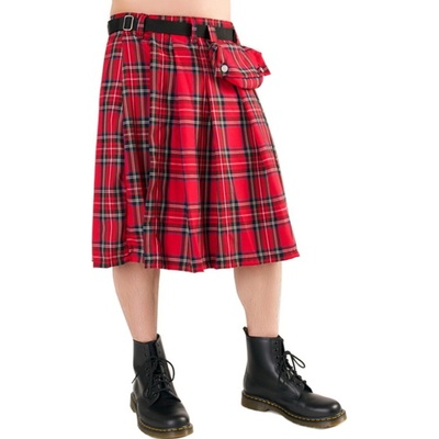 kilt Black Pistol Short Kilt Tartan Red
