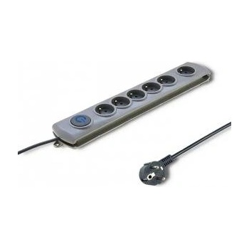 Qoltec Anti-surge bar QOLTEC 3.0M 6-SOCKETS GREY/Modern
