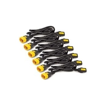 APC AP8704S-WW Power Cord Kit, ( 6ea) ,Locking, 10A, 100-230V, C13 to C14 1,2m