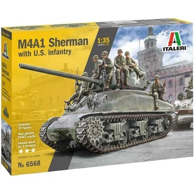 Italeri M4A1 Sherman w/ U.S. Infantry 1:35
