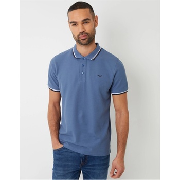 Image 1 of Threadbare Блуза с яка Threadbare Men's Short-Sleeve Polo Shirt - Denim Blue