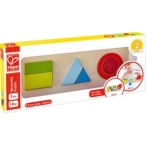 Hape Дървен пъзел, Hape, Геометрични форми, 7 части (H1615)