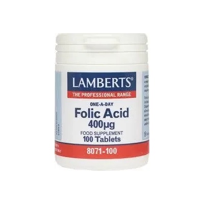 LAMBERTS ЛАМБЕРТС ФОЛИЕВА К-НА 400МГ. 100ТБ. / lamberts folic acid 400mcg 100tab