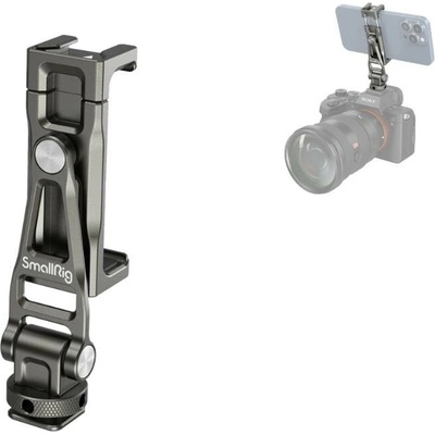 SmallRig 4382 Držák Telefonu s Hot Shoe Cold Shoe Držákem 1/4 Závitem iPhone Kompatibilní + Adaptér pro Ostatní Telefony