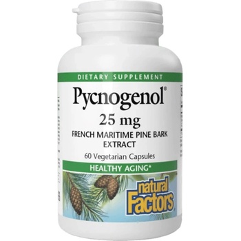 Natural Factors Pycnogenol 25 mg Pine Bark Extract, 60 Capsules