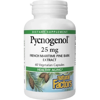 Natural Factors Pycnogenol 25 mg Pine Bark Extract, 60 Capsules