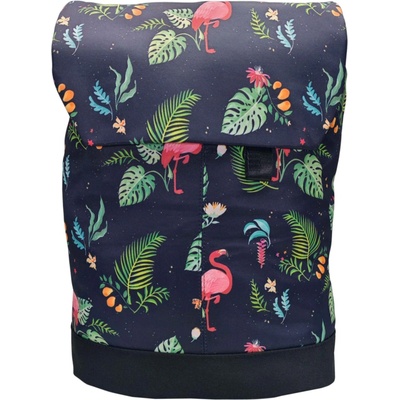 Tapple Černo-růžovo-zelený květinový s klopou Harmony 19 l