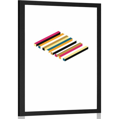 Plakát s paspartou vzory v barevném provedení - 20x30 no frame
