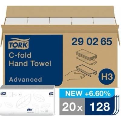 TORK 290265 C–fold skládané ručníky H3, 2 vrst., C sklad, 20 x 128 ks - Karton