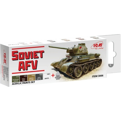 ICM Farby sada WWII Soviet AFV 6x 12 ml