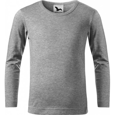 Malfini Long Sleeve 160 dětské triko tmavě šedý melír