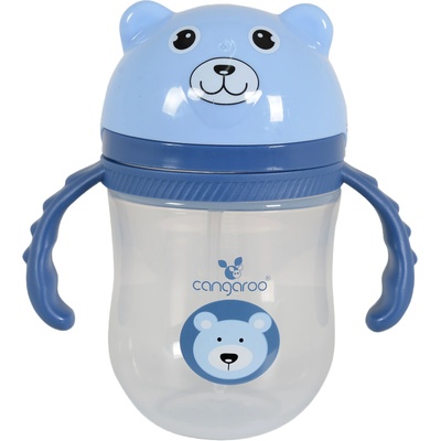 Cangaroo Чаша със сламка Cangaroo - Berry, 240 ml, синя (110043)