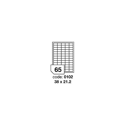 Rayfilm R0119.0102A samolepící 38x21,2mm bílé lesklé laser 100 listů