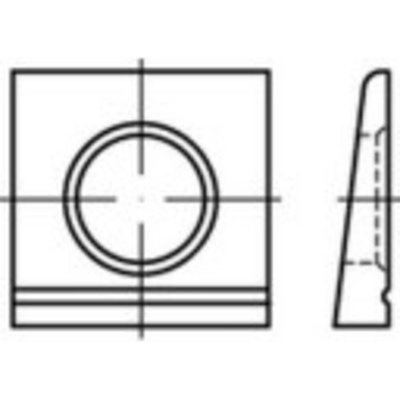 podložka klinová 25 mm ocel pozinkované žiarom 1 ks TOOLCRAFT 139581