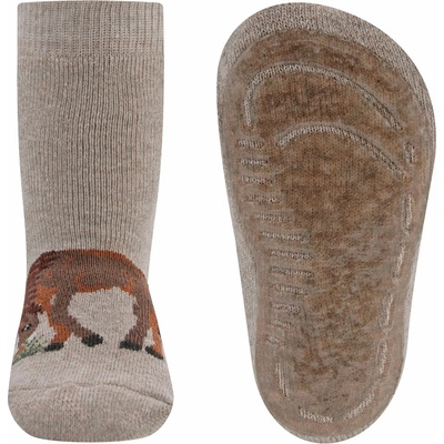 Ewers Stoppersocken SoftStep Pferd dkl beige mel