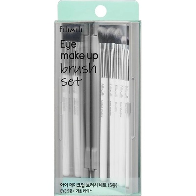 Fillimilli sada štětců pro oční make-up v pouzdru se zrcátkem 5 ks – Zboží Mobilmania