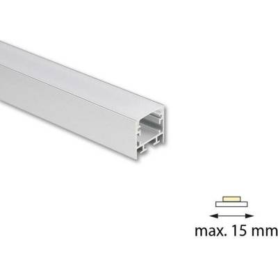 ML-761.049.74.2 Přisazený hliníkový profil PCA, 25x25mm, včetně mléčného difuzoru, 2m