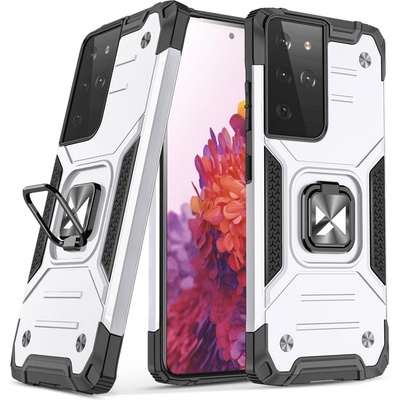 Wozinsky Хибриден кейс Wozinsky Ring Armor с магнитен държач за Samsung Galaxy S22 Ultra, Сребърен (9145576239780)