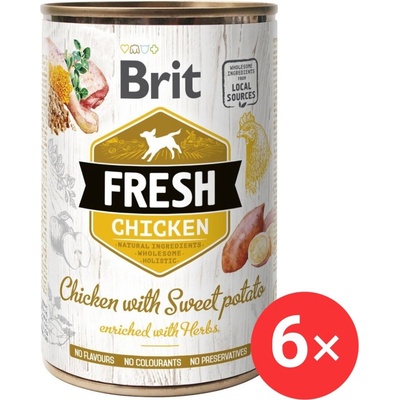 Brit Fresh Chicken with Sweet Potato 6 x 400 g