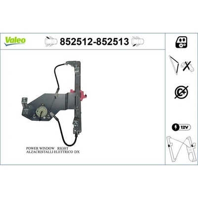 Zvedací zařízení oken VALEO 852512