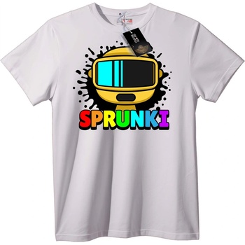 NOONEBRAND Тениска Sprunki VR робот - L, White