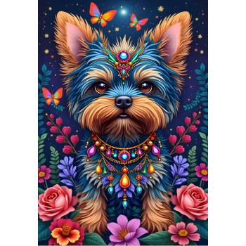 Alipson Puzzle - Puzzle Dog in Flowerland - 1 000 piese