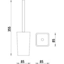 Nimco Eli - Stojánkový WC kartáč, oranžová, chrom/plast EL 3094-20