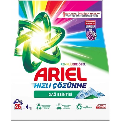 Ariel prací prášek bílé prádlo Mountain Spring 4 kg