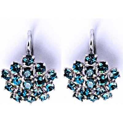 Čištín s krystaly Swarovski květy Blue Zirkon NK 1342