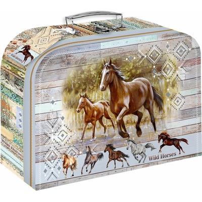 ARGUS Detský kufrík Wild horses - Kone 35 cm