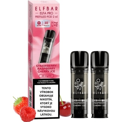 ElfBar Elfa Pro cartridge Red Fruit Strawberry Raspberry Cherry Ice 2x2ml 20 mg